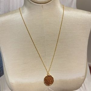 Moddled Coin Longer Necklace